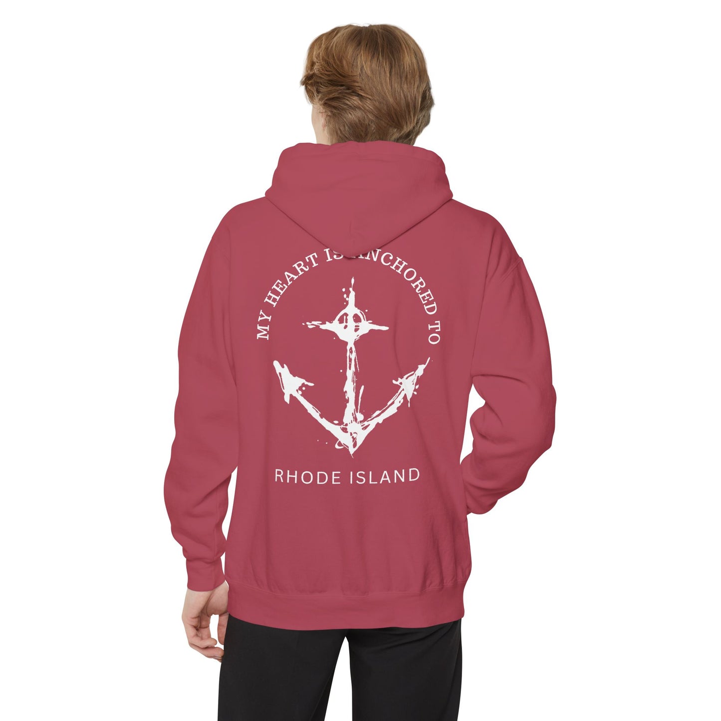 Anchored Heart Rhode Island Hoodie