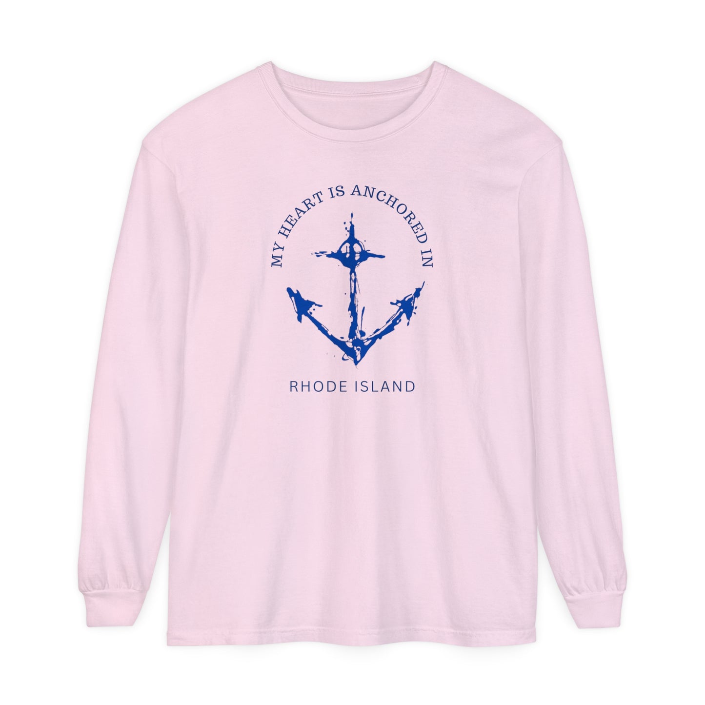 Anchored in Rhode Island Long Sleeve T-Shirt