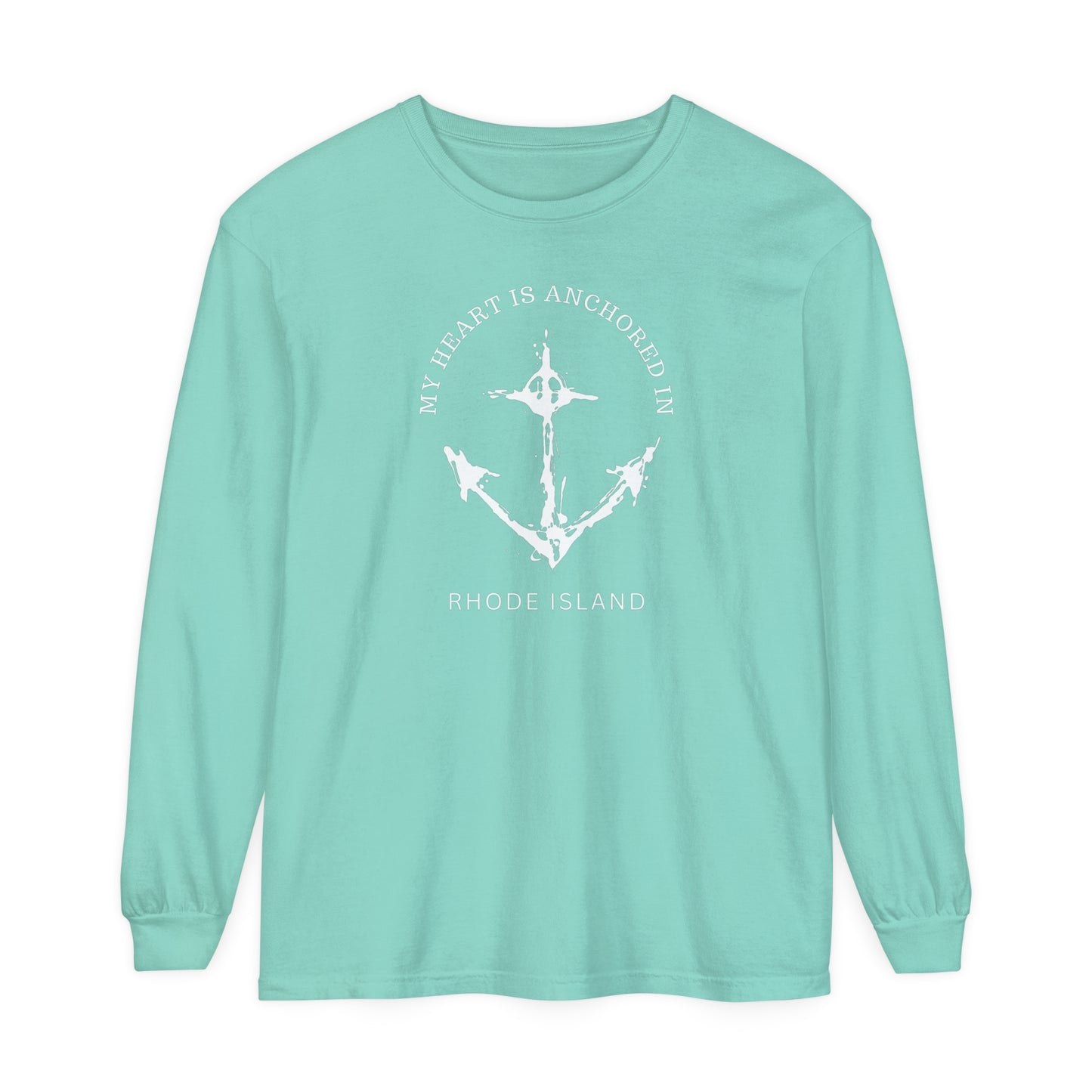 Anchored in Rhode Island Long Sleeve T-Shirt