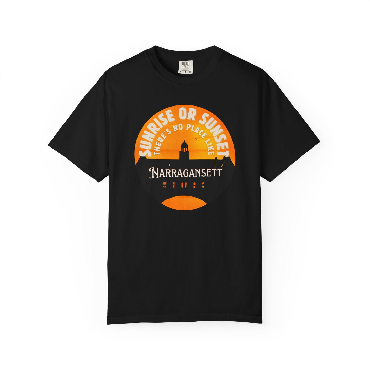 Narragansett Sunrise Sunset T-Shirt — "Sunrise or Sunset, There's No Place Like Narragansett"