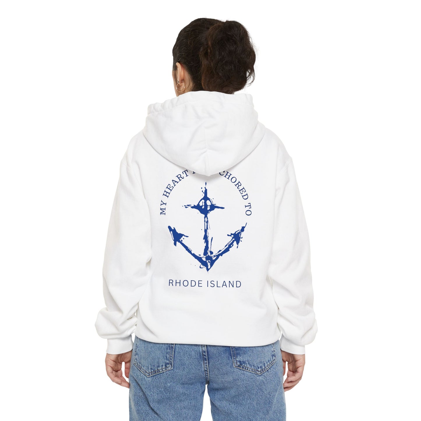 Anchored Heart Rhode Island Hoodie