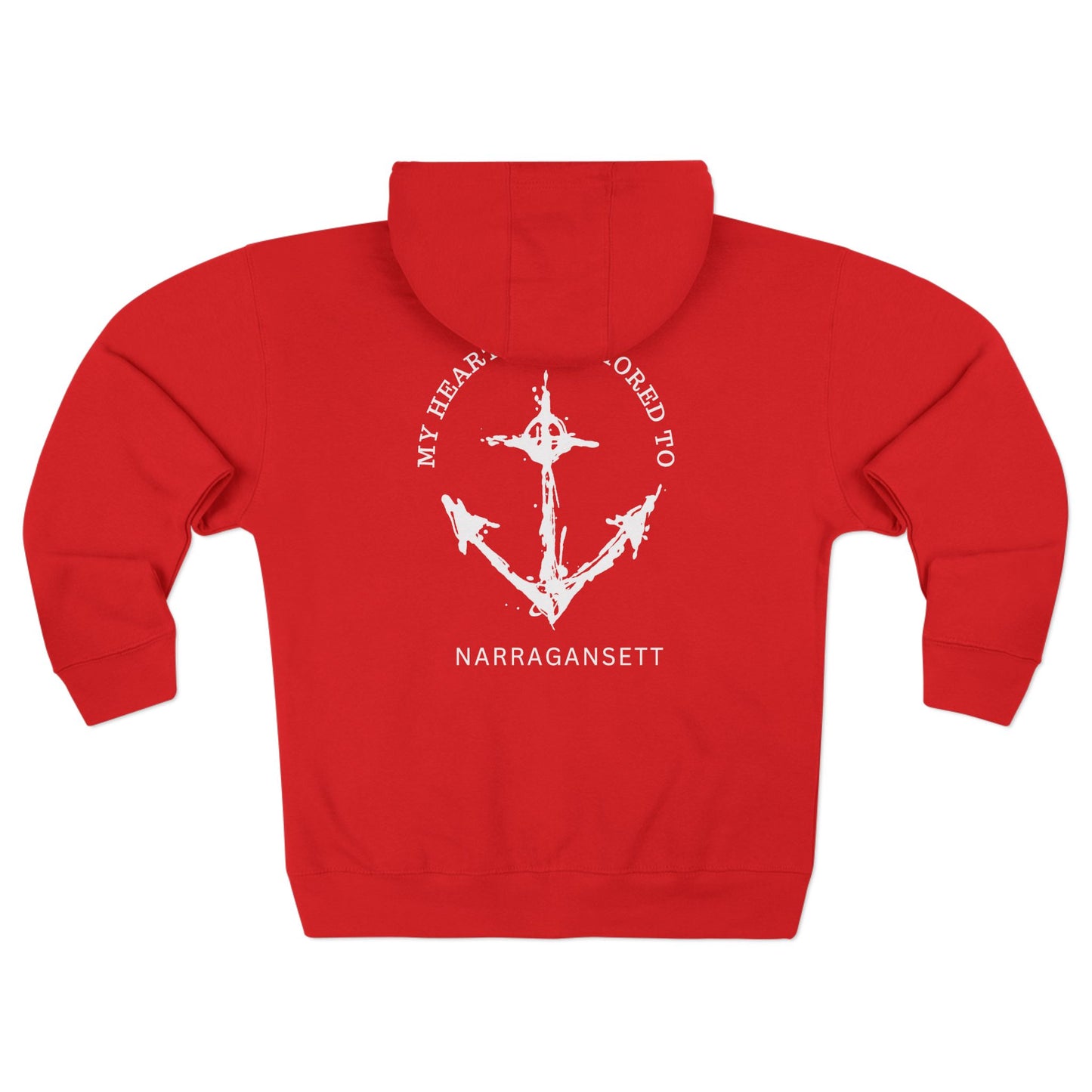 Anchored Heart Unisex Zip Hoodie
