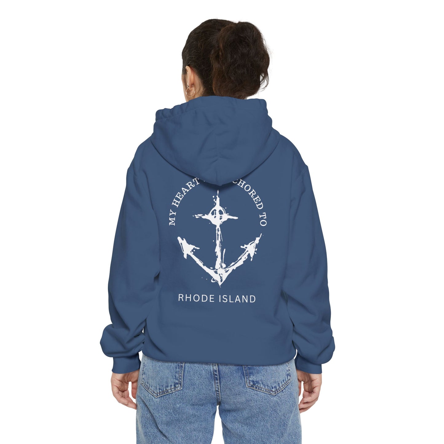 Anchored Heart Rhode Island Hoodie