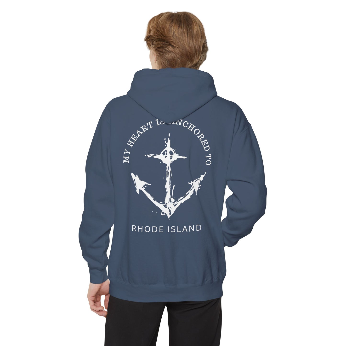 Anchored Heart Rhode Island Hoodie