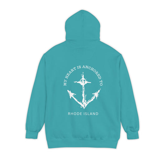 Anchored Heart Rhode Island Hoodie
