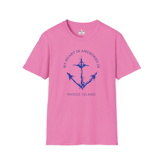 Anchored In Rhode Island Tee (front)