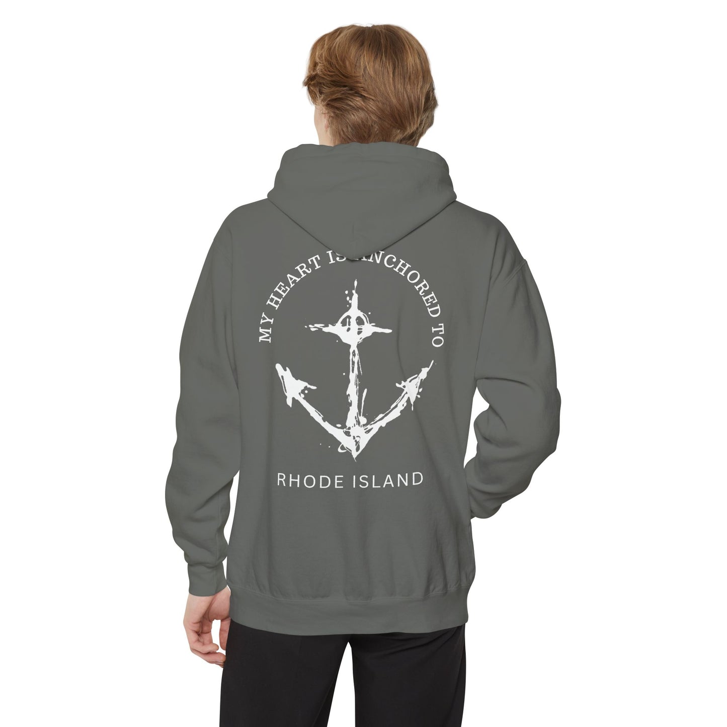 Anchored Heart Rhode Island Hoodie