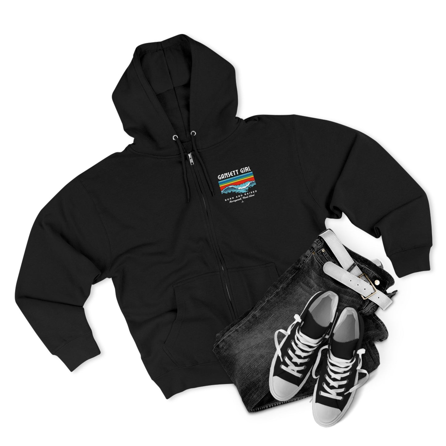 Gansett Born & Raised Unisex Zip Hoodie