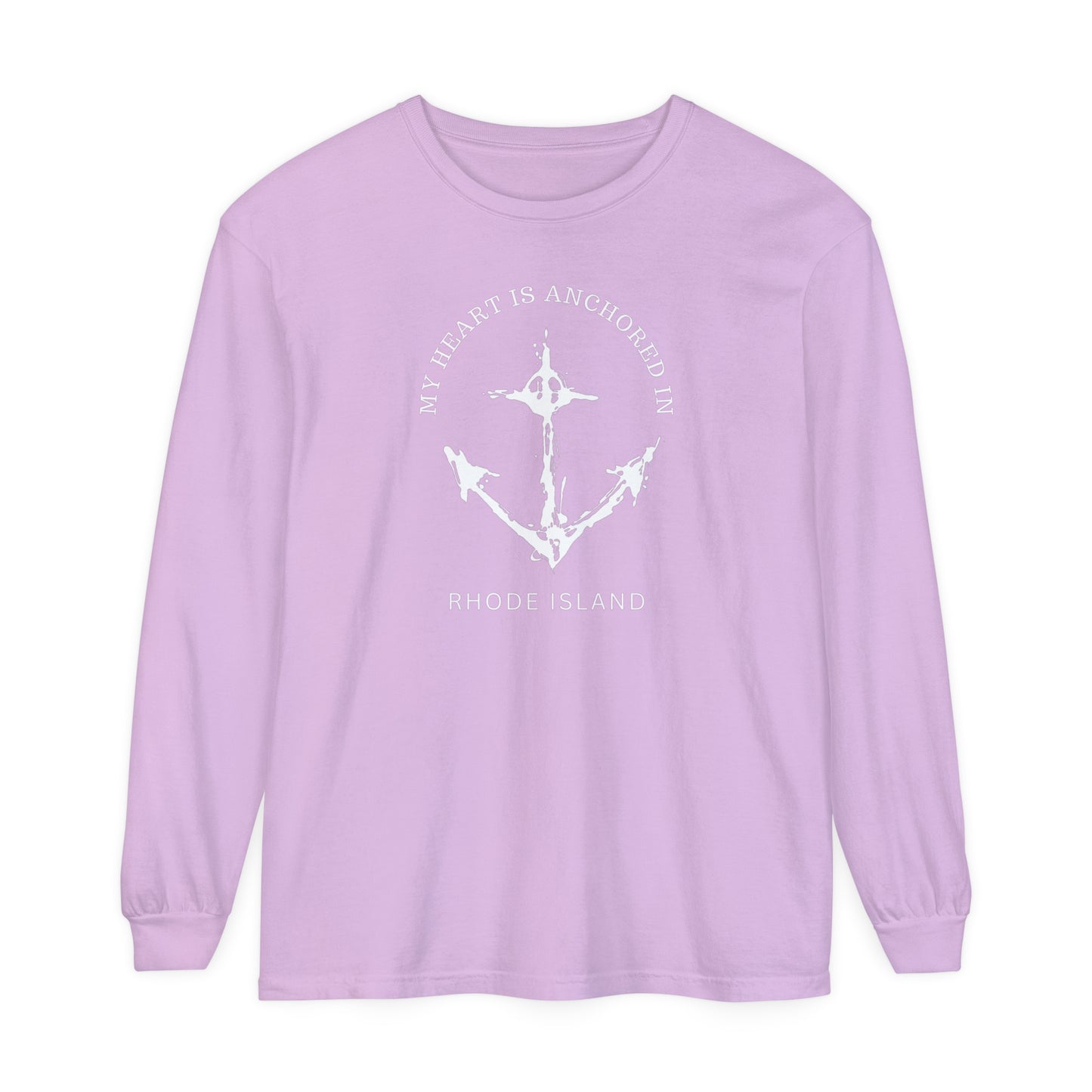 Anchored in Rhode Island Long Sleeve T-Shirt