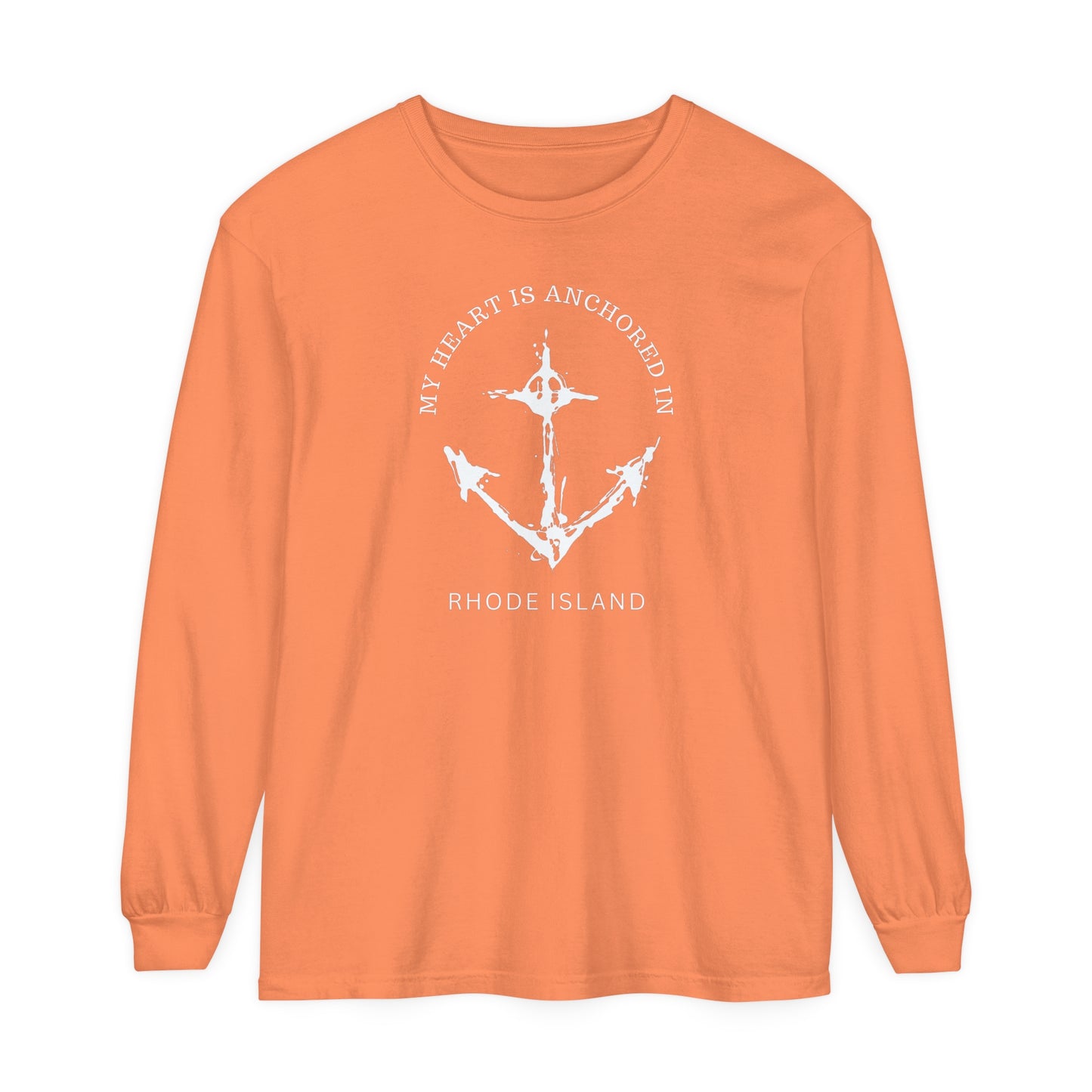 Anchored in Rhode Island Long Sleeve T-Shirt