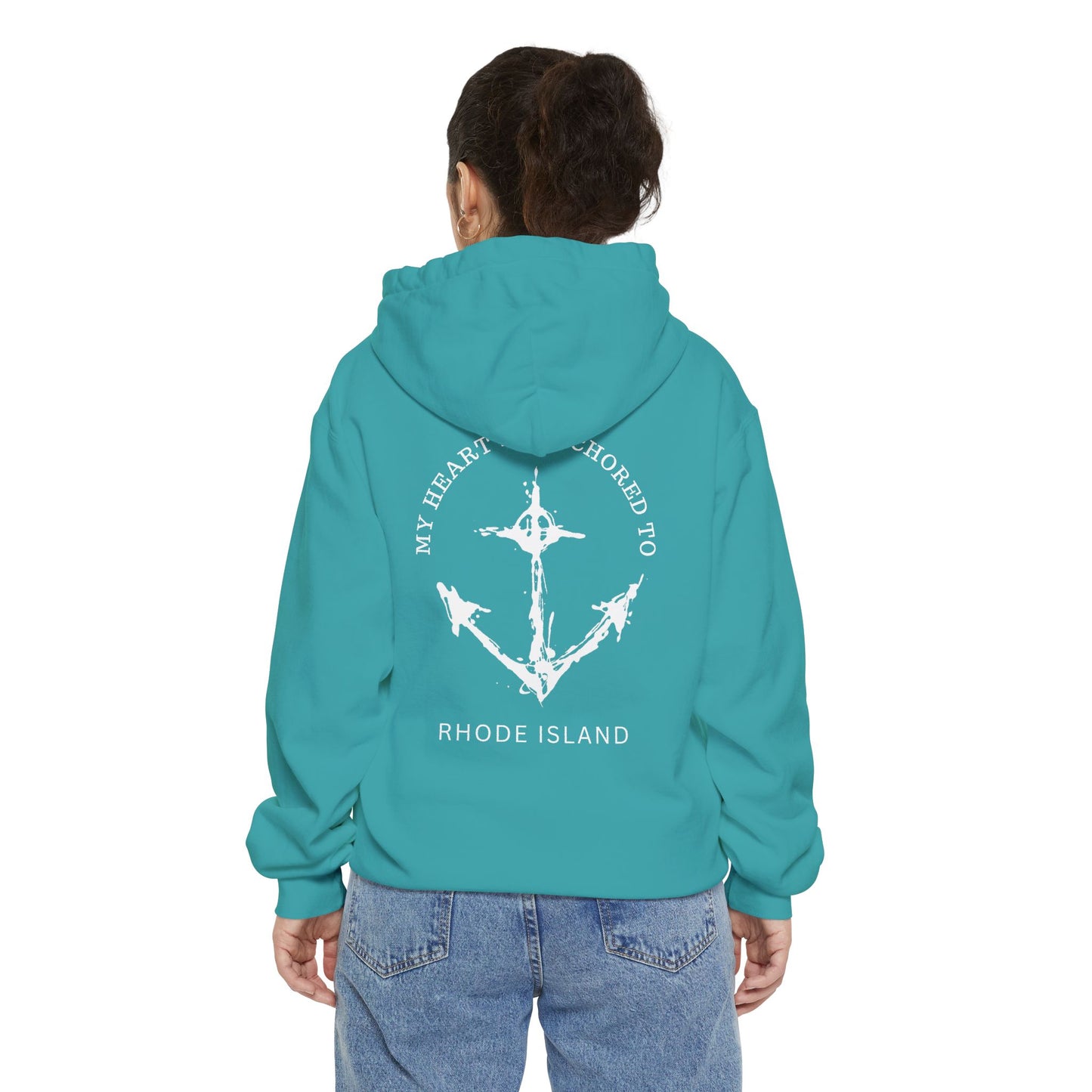 Anchored Heart Rhode Island Hoodie