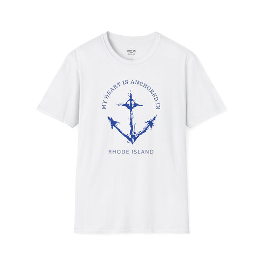 Anchored In Rhode Island Tee (front)