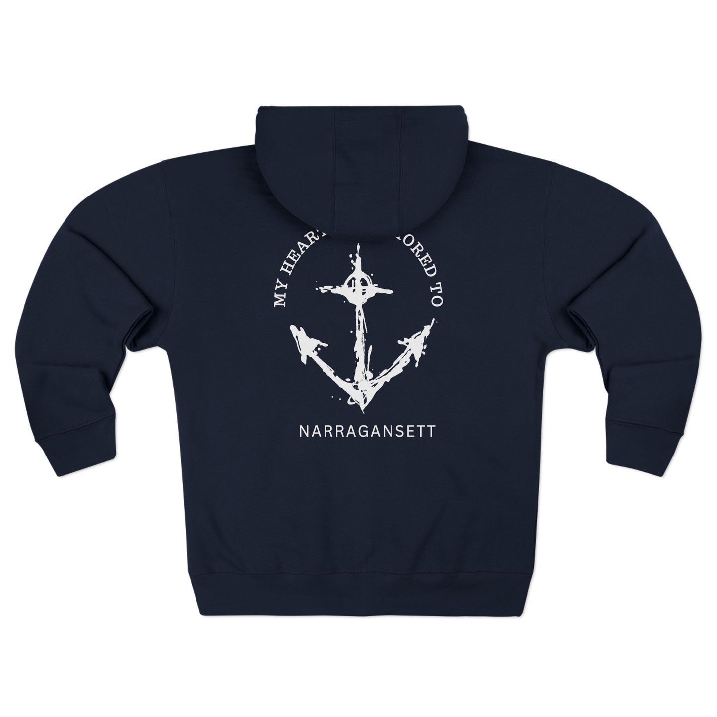 Anchored Heart Unisex Zip Hoodie