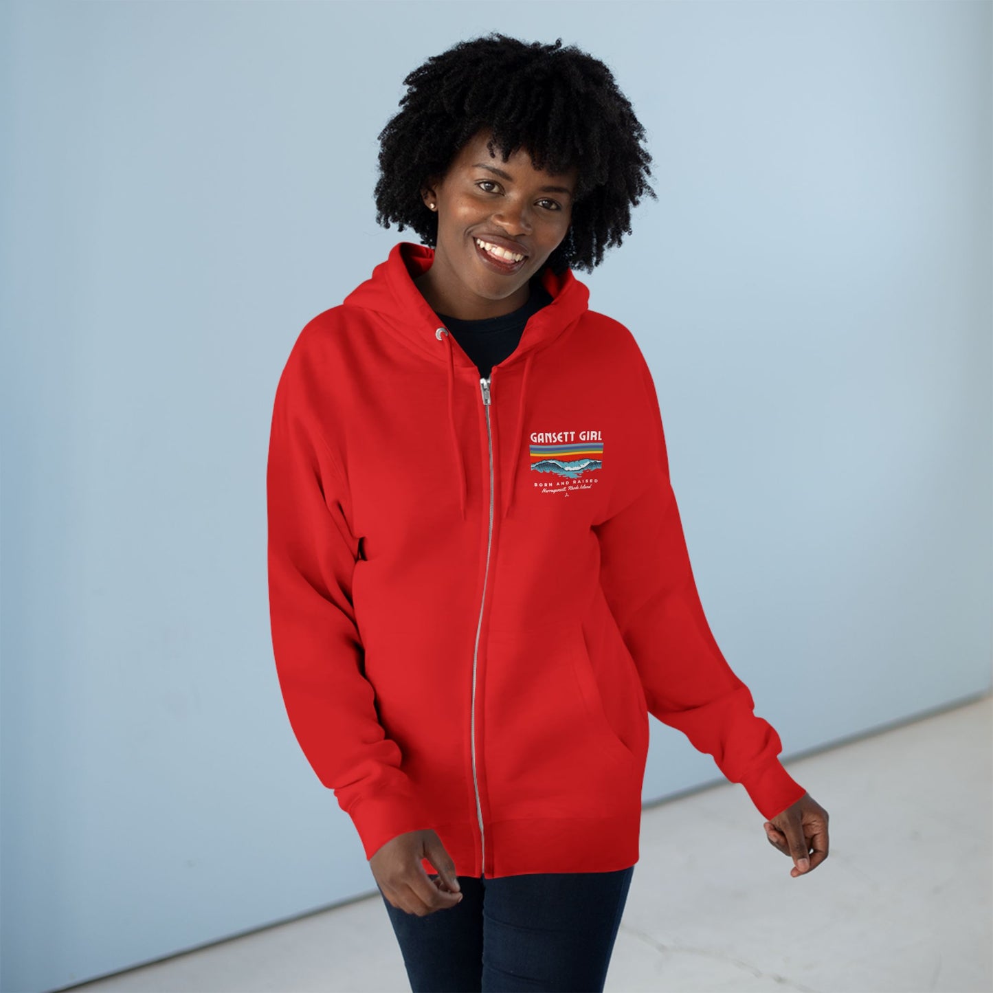 Gansett Born & Raised Unisex Zip Hoodie