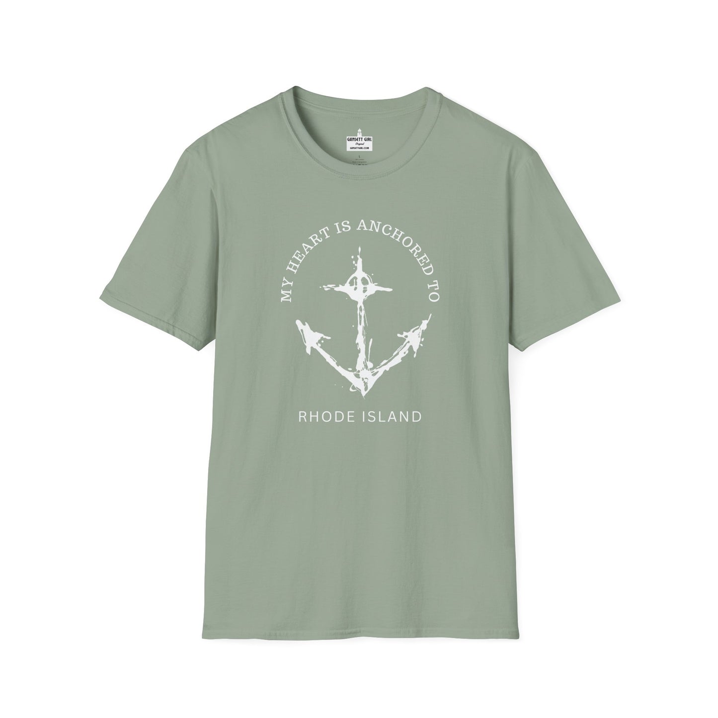 Anchored Heart Rhode Island Tee