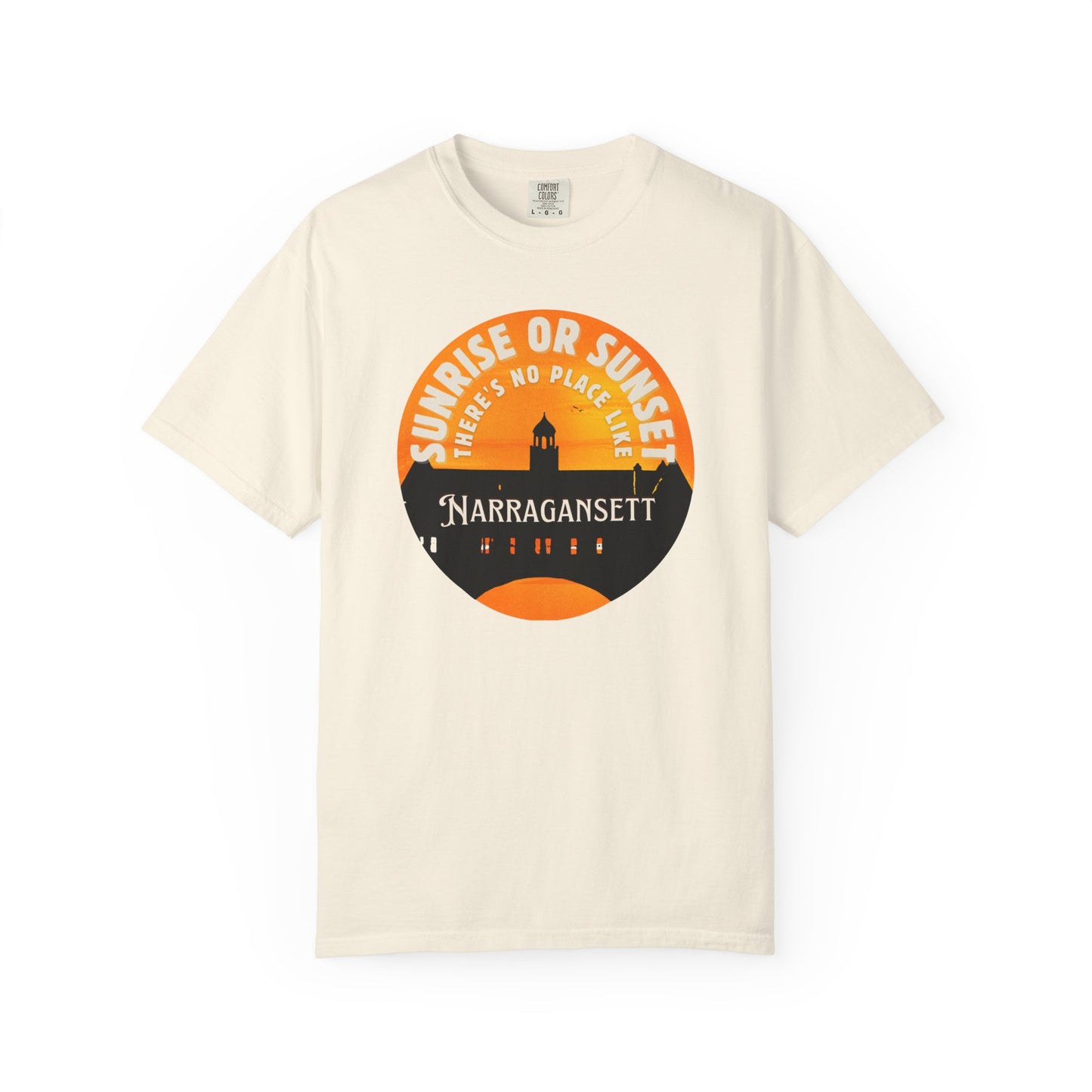 Narragansett Sunrise Sunset T-Shirt — "Sunrise or Sunset, There's No Place Like Narragansett"